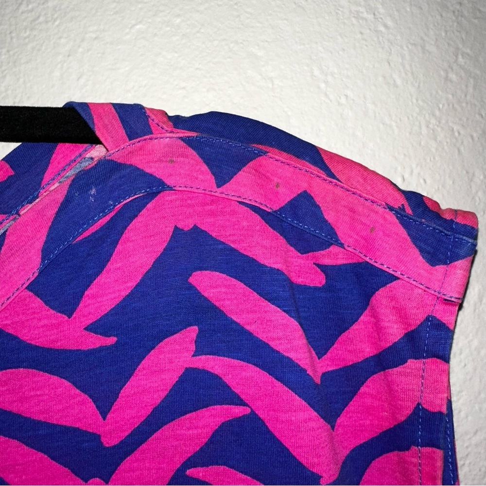 LILLY PULITZER pout pink Get Lucky cap sleeve Robyn t-shirt dress S - Picture 8 of 13